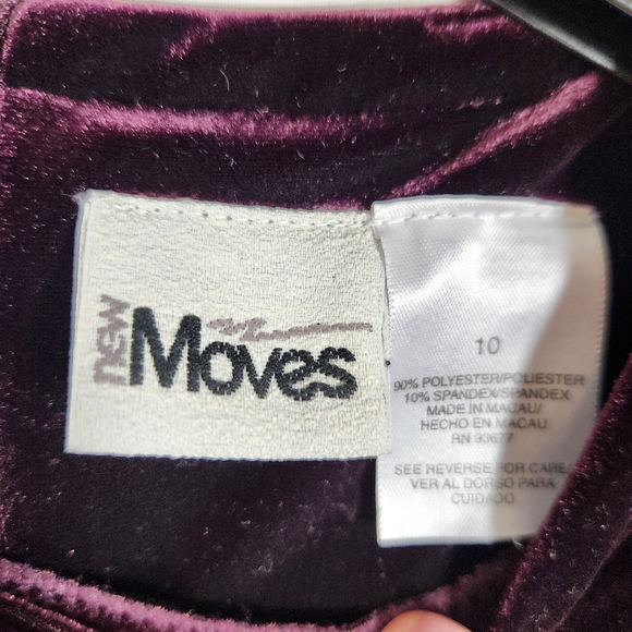 new moves velvet empire waist dark fairy midi dress womens sz 10 burgundy y2k 90 - Picture 2 of 9